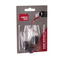Load image into Gallery viewer, Vacu Vin Wine Server Crystal Set of 2 J-Hook