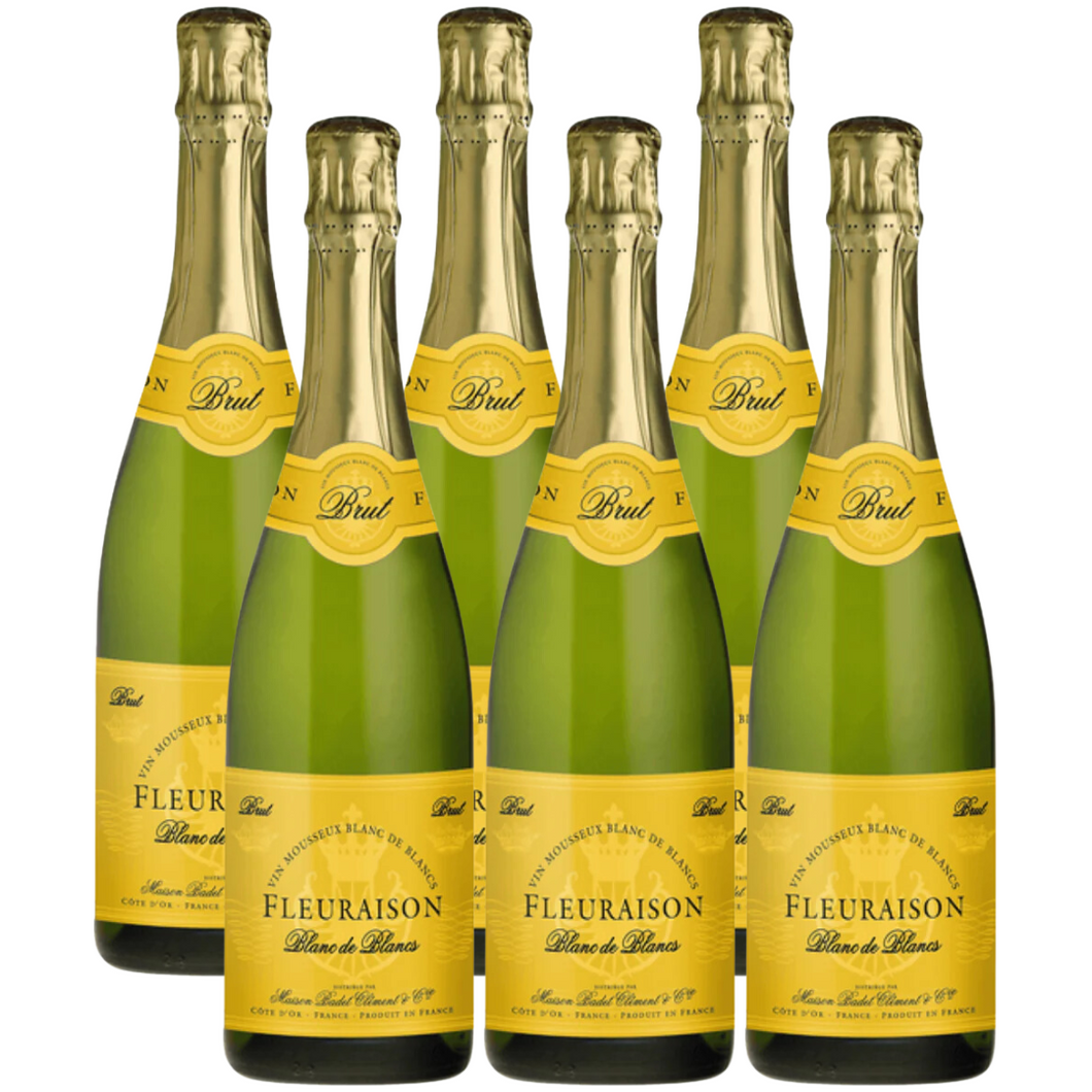 Badet Clement Vin Mousseux Blanc de blancs Fleuraison NV x 6