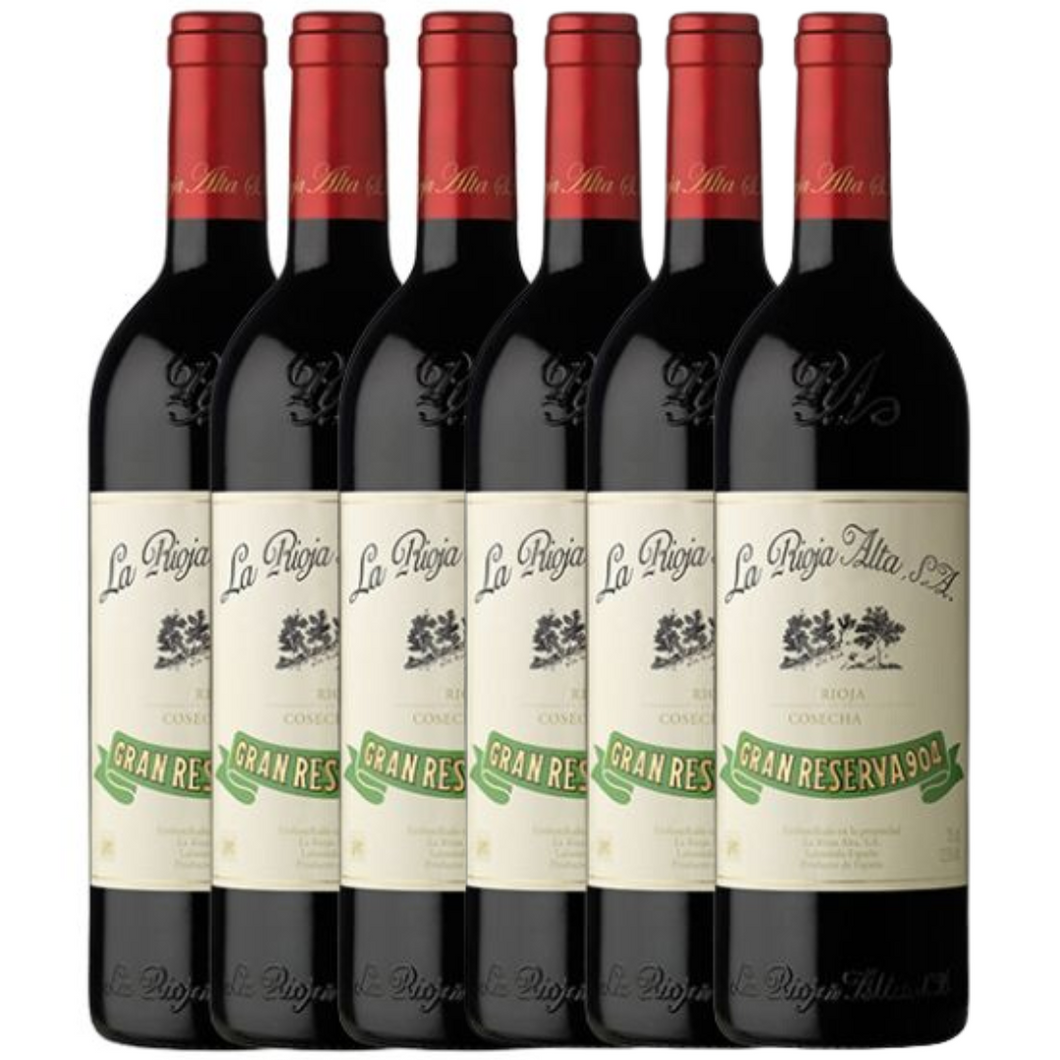 La Rioja Alta 904 6 Bottles Vertical Case (1997, 2001, 2004, 2007, 2009, 2010) (6x0.75L)
