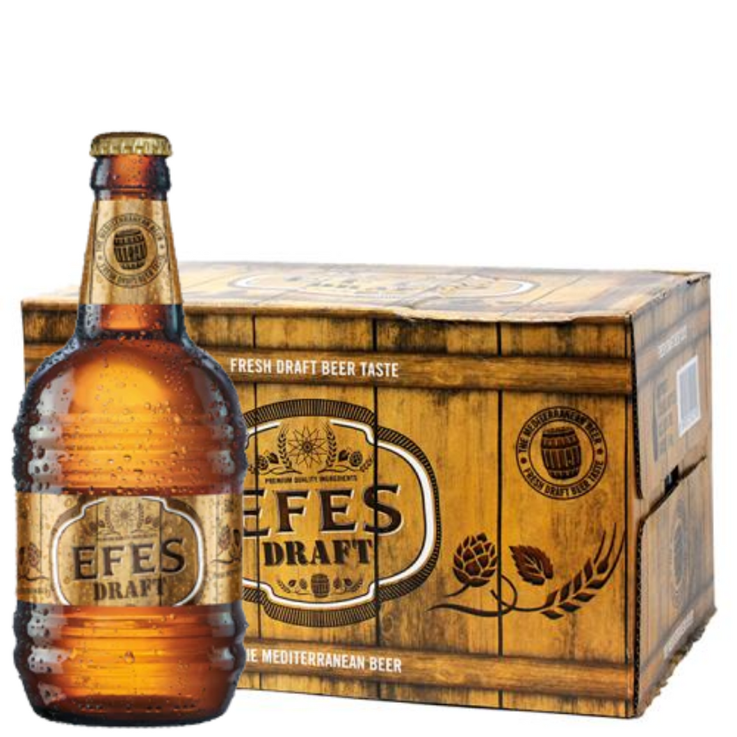 Efes Draft Bottle Beer - 500ml x 12 FULL CASE